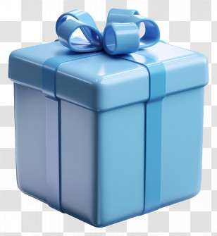 Blue Gift Box - Blue Gift Box With Ribbon For Special Occasions Transparent PNG