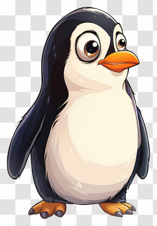 Cartoon Penguin - Adorable Cartoon Penguin Transparent PNG