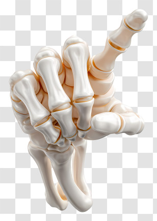 Skeleton Hand Pointing - Skeleton Hand Gesture Illustration Transparent PNG