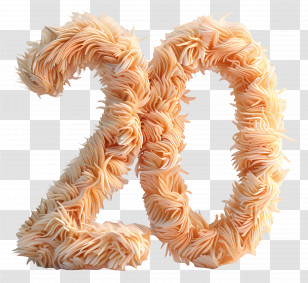 Number 20 - Number 20 Made Of Noodles Transparent PNG