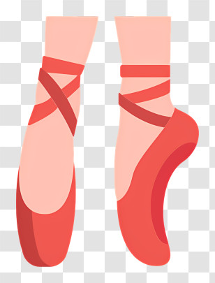 Ballet Shoes Logo - Red Ballet Shoes Illustration Transparent PNG