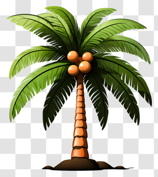 Coconut Tree - Coconut Palm Tree Illustration Transparent PNG