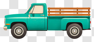 Pickup Truck - Green Truck For Transport Transparent PNG