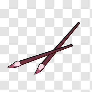 Icon - Artistic Drawing Pencils In Crossed Style Transparent PNG