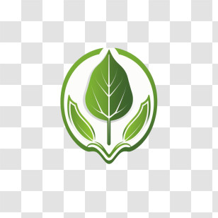 Green Energy - Green Leaf Emblem Design Transparent PNG
