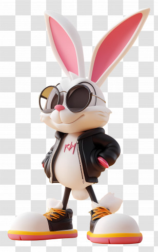 Bugs Bunny - Cool Rabbit With Sunglasses And Jacket Transparent PNG