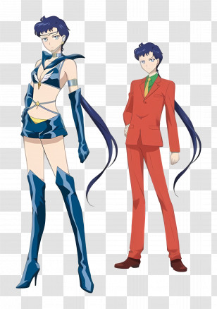 Sailor Moon - Anime Characters In Transformation Costumes Transparent PNG
