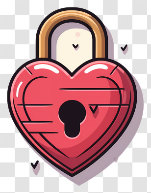 Lock - Heart-shaped Padlock Illustration Transparent PNG