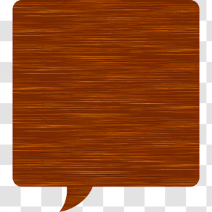 Text Bubble - Wooden Speech Bubble Design Transparent PNG