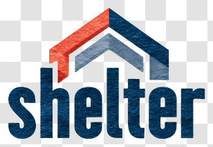 Shelter - Shelter Logo With House Roof Transparent PNG