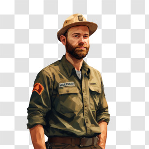 National Park Service Founders Day - Park Ranger In Uniform Transparent PNG