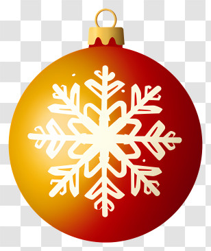 Christmas Bauble - Christmas Tree Ornament Featuring Snowflake Design Transparent PNG