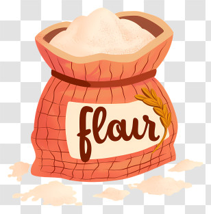 Flour Sack - Illustration Of A Flour Bag For Baking Transparent PNG