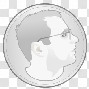Gold Coin Clip Art - Face - Silver Transparent PNG