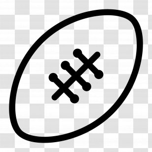 Rugby Sport American Football - Touch - Outline Transparent PNG