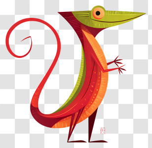 World Lizard Day - Colorful Cartoon Lizard Transparent PNG
