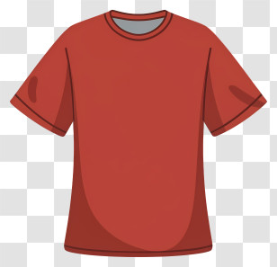 Cloth - Simple Red T-Shirt Illustration Transparent PNG