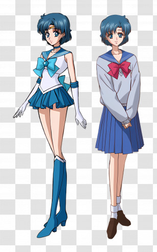 Sailor Moon - Anime Characters In Transformation Costumes Transparent PNG