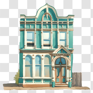 Victorian Building - Elegant Victorian House Architecture Transparent PNG
