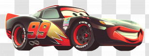 Lightning Mcqueen - Black Racing Car With Number 99 Transparent PNG