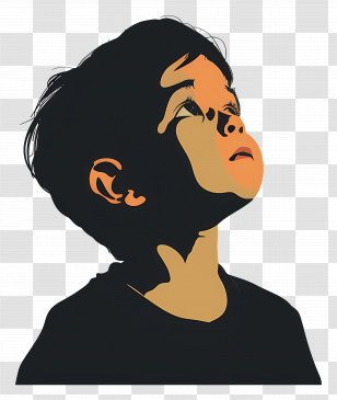 Child - Silhouette Of A Child Looking Up Transparent PNG