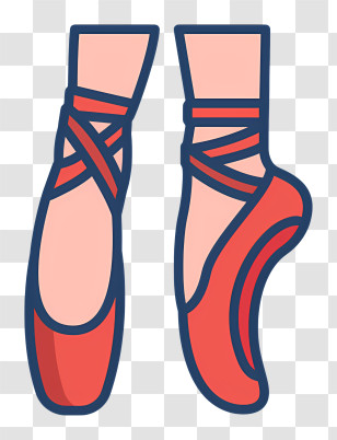 Ballet Shoes Logo - Red Ballet Shoes Illustration Transparent PNG