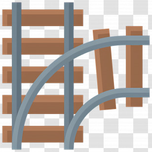 Train Tracks - Railroad Tracks Illustration Transparent PNG