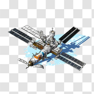 Space Station - Illustration Of A Space Station Transparent PNG