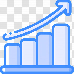 Growth Arrow - Bar Graph Showing Upward Trend And Growth Transparent PNG