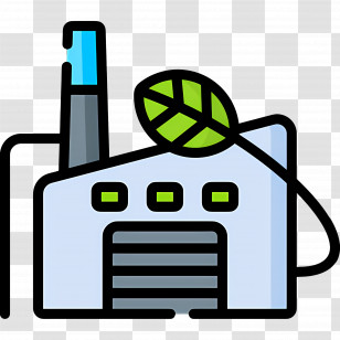Sustainability - Eco-Friendly Factory Illustration Transparent PNG