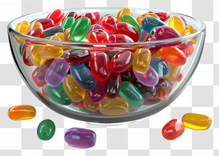 Bowl Of Jelly Beans - Bowl Of Jelly Beans Illustration Transparent PNG