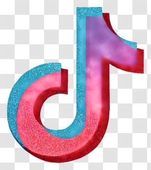 Glitter Tiktok Logo - Colorful TikTok Logo For Social Media Transparent PNG