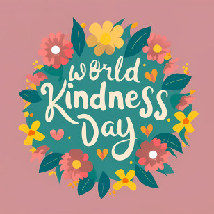 World Kindness Day - World Kindness Day Art With Floral Design Transparent PNG