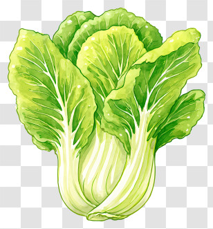Chinese Cabbage - Fresh Green Cabbage Transparent PNG