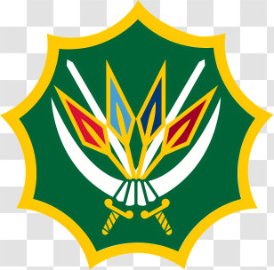 South African National Defence Force - Military Emblem With Swords And Feathers Transparent PNG