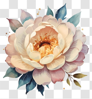 Cartoon - Watercolor Ivory Flower Illustration Transparent PNG