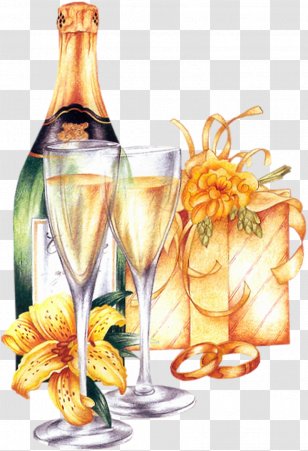 Champagne Glass Birthday Toast Carte D'anniversaire Transparent PNG