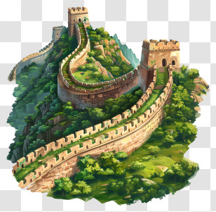 Great Wall Of China - Great Wall Of China Transparent PNG