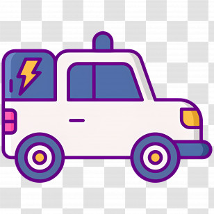 Electric Car - Electric Car With Lightning Bolt Transparent PNG
