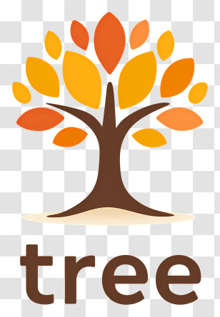 Tree Logo - Simple Autumn Tree Icon Transparent PNG