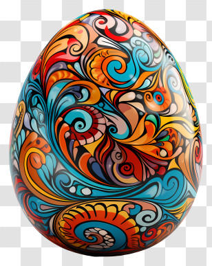 Easter Egg - Decorative Patterned Easter Egg Transparent PNG