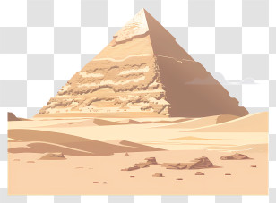 Egypt Pyramid - Ancient Pyramid In The Desert Transparent PNG