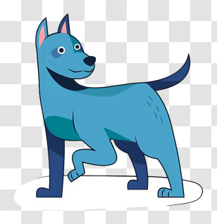 Cartoon Character - Cute Blue Cartoon Dog Transparent PNG