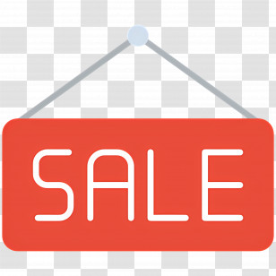 Sale Sign - Red Sale Sign For Promotions Transparent PNG