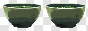 Palak Paneer - Green Tea Bowls Illustration Transparent PNG