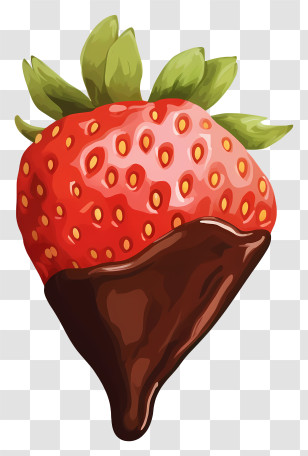 Chocolate Covered Strawberry - Chocolate-Covered Strawberry Illustration Transparent PNG