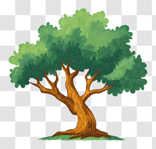 Tree Logo - Tall Green Tree Transparent PNG