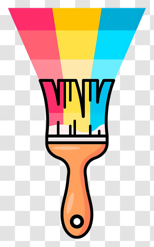 Color Brush - Colorful Paintbrush Illustration Transparent PNG