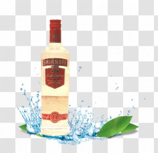 Tea Water Filter Drop Carbon Dioxide - Bottle - Beer Packaging Drops Green Leaf Transparent PNG