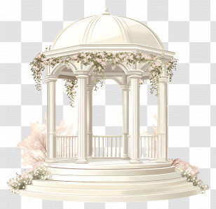 Wedding Venue - Elegant Garden Gazebo Transparent PNG